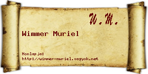 Wimmer Muriel névjegykártya